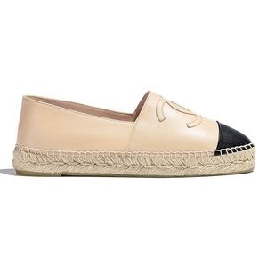 Chanel Lambskin Beige/Black Espadrilles